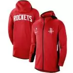 nike veste zipper hoodie nba houston rockets red authentic